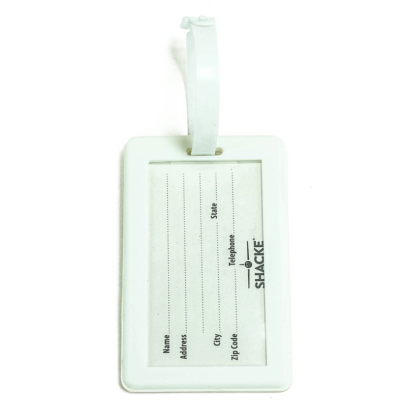 Shacke Medical Equipment Luggage Tag for Respiratory Devices (White/Vertical)