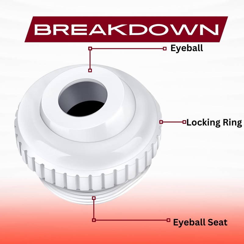 Swimables 1.5 Inch MIP Threaded Directional Fitting Hydrostream Pool Jet