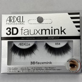 Ardell 3D Faux Mink Lash, Black, #854,   3 PAIRS