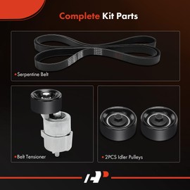 A-Premium Engine Serpentine Belt Drive Kit with Tensioner & Idler Pulley Compatible with Hyundai & Kia Cars - Sonata 2006-2010, Optima 2007-2010, Forte, Forte Koup, Forte5, Rondo, Magentis - 2.0L 2.4L