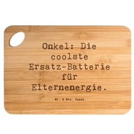 Mr. & Mrs. Panda Bamboo Chopping Board Saying Uncle Energy, Gift, Elternenergie, Wooden Boards, Brother of Mum, Coolest Uncle, Love