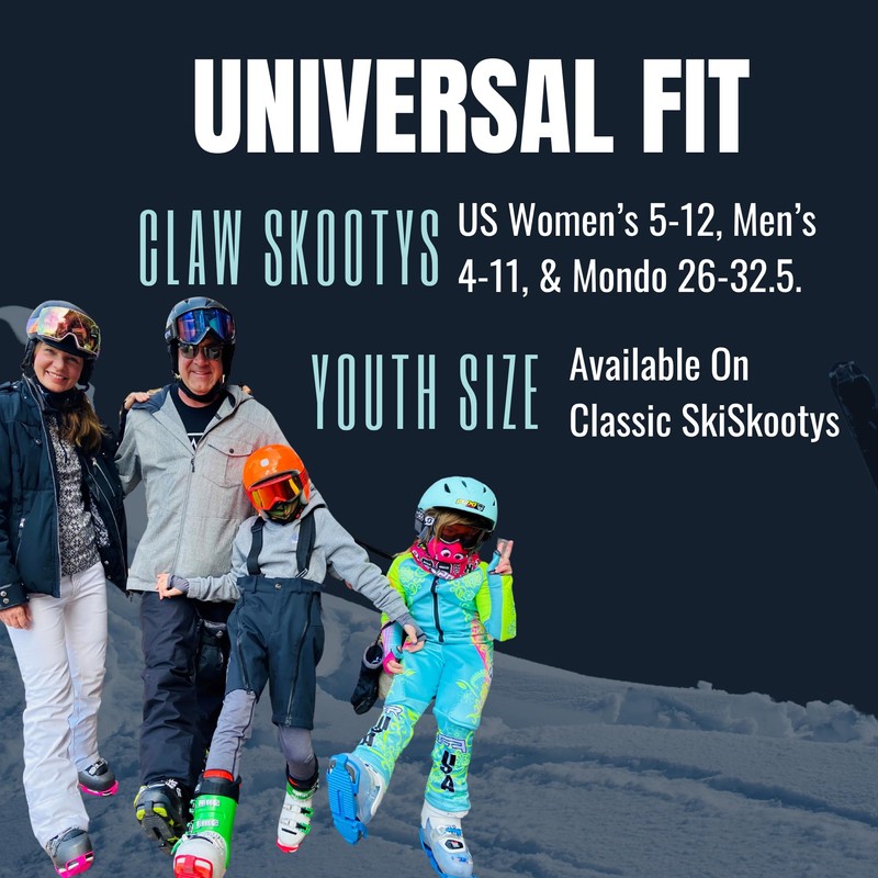 SkiSkootys Ski Boot Bottom Protector with Claws & Foldable Design
