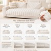 Ivory Faux Rabbit Fur Sofa Cover 35x82, Plush Couch Protector