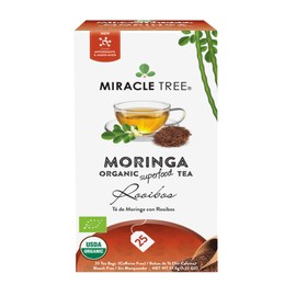 Miracle Tree - Organic Moringa Superfood Tea, 25 Individually Sealed Tea Bags, Rooibos