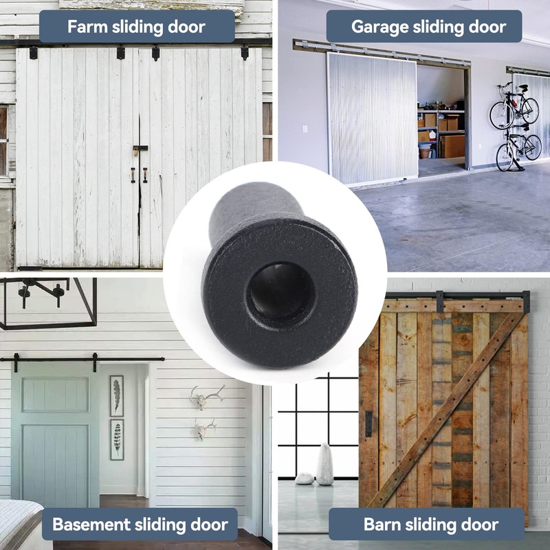 Sliding Barn Door Spacers, Matte Black Spacer, Pack of 2
