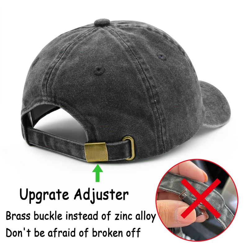 MINYJHZ Men's Dog Dad Washed Adjustable Baseball Cap Dog Lover