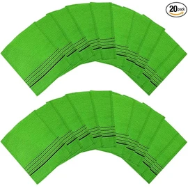 Korean Italy Towel Genuine Korean Exfoliating Scrub Bath Mitten 20Pcs Green