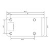 Round Corner Extended Lip Strike Plate, 2-1/4" x 4", (4-1/2"