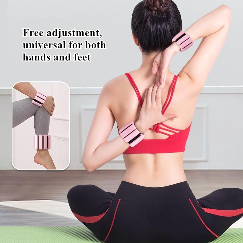 Handgelenk-Gewichte, Knöchelgewichte, Set mit 2 verstellbaren Beingewichten für Damen und