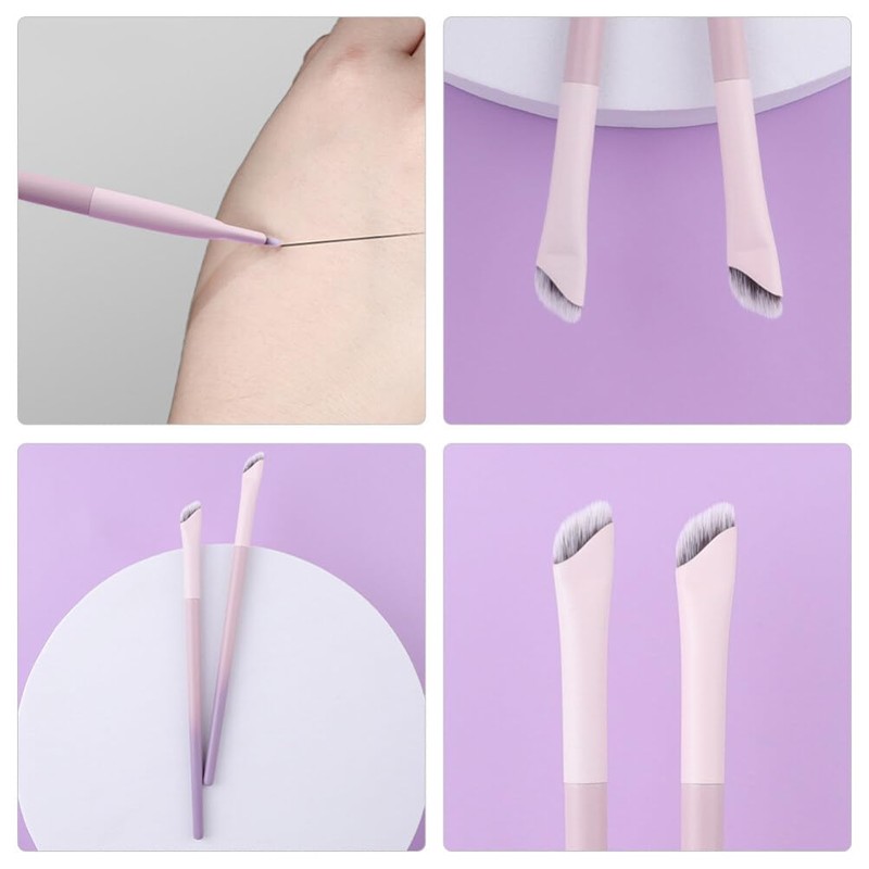 SEWACC 4pcs Eyeliner Brush Fine Angled Eye Liner Brush Angled