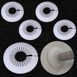 4 PCS Plumbing Cover Plates Plastic Escutcheon Plate Flange Pipe Covers for Bathroom (Apply to 2.99" to 4.13")