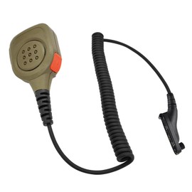 HELETUL Shoulder Mic for XPR 6550 7550 6550E 7550E APX6000 Two Way Radio Speaker Microphone Compatible with Motorola APX 4000 xpr7550e Walkie Talkie(IP65 Waterproof) (Tan)