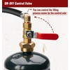 Propane Refill Adapter Hose with Gauge & Control Valve! Extend,