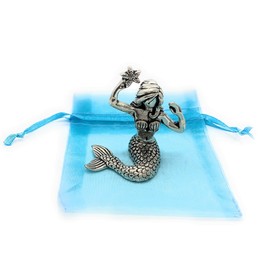 Basic Spirit Mermaid Pewter Ring Holder Jewelry Holder Gift Box Whimsical