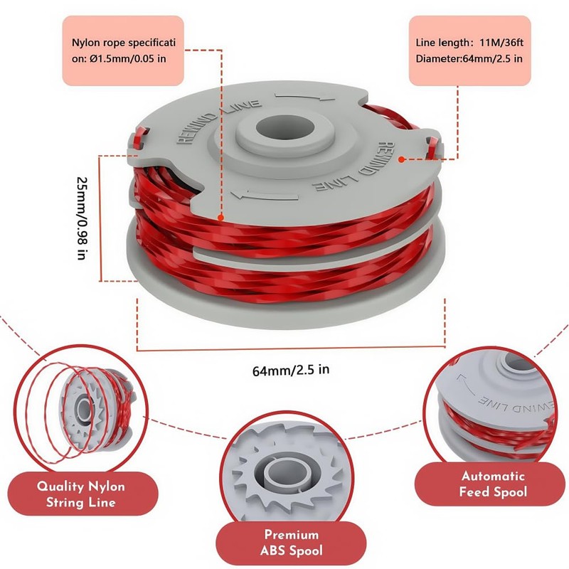zCloud Flymo strimmer spool,flymo strimmer wire Replace of FLY021,strimmer spool