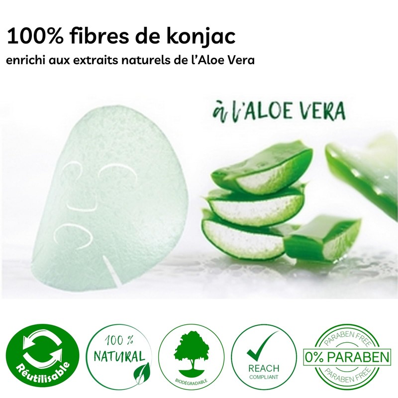 Konjac Mask with Aloe Vera