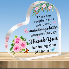 JMIMO Thank You Gifts for Women, Appreciation Gifts for Women Grateful Gifts Acrylic Heart Keepsake for Female Colleague Teacher Boss Volunteer Nurse Doctor Manager Director Superior