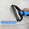 Undercoat Rake, Double Sided Deshedding Dematting Tool, Undercoat Rake Dog