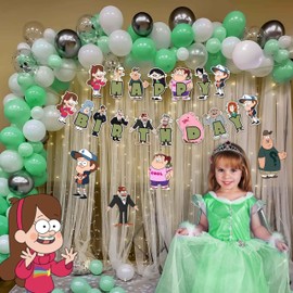 Gravity Faall Happy Birthday Banner - Geburtstagsdekorationen