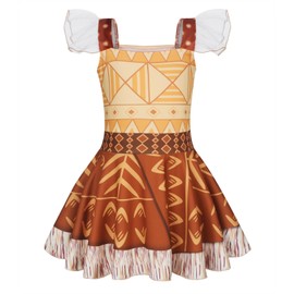 Benylion Toddler Christmas Gifts Loto Costumes Adventure Outfits for Girls Princess Dress Up Kids Birthday Party Cosplay Fancy Dresses Christmas Gifts Loto Cosplay Costumes Size 2T 1-2 Years Brown