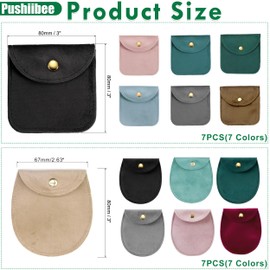 14Pcs Velvet Jewelry Pouches with Snap Button, 2 Styles Microfiber Jewelry Pouch for Travel Storage, Velvet Jewelry Storage Bags Jewelry Pouch Bags Small Travel Bag for Wedding Birthday