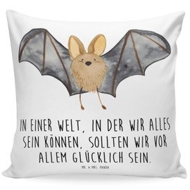 Mr. & Mrs. Panda 40 x 40 cm Cushion Bat Wings - Gift, Sofa Cushion, Animals, Cushion Cover 40 x 40 cm, Couch Cushion, Good Mood, Seat Cushion, Funny