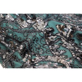 IWIWB Women's Roaring 20s V-Neck Gatsby Flapper Dresses with accessories set (XXX-Large, Style 4 Black&Green)