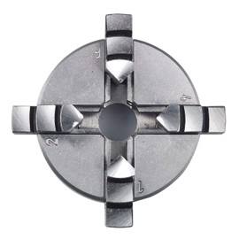 Proxxon 24158 4-jaw Lathe (Centric tensioning for fine Lathe FD 150/E, Clamping Range Reverse Jaws Inside 1-20 mm, Outside 20-50 mm)