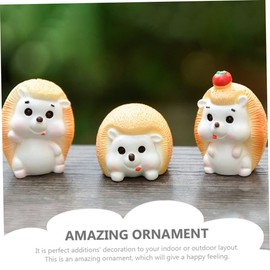CAXUSD 2sets Miniature Hedgehog Figurines Decorative Hedgehog Models for Home Multi Function for DIY Landscaping Decor 7pcs*2