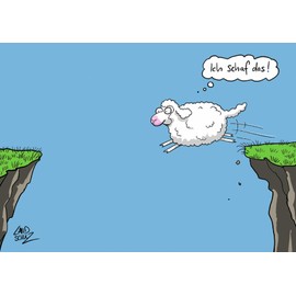 Inkognito Postcard with German Text "Ich Schaf das" | Artist: Dorthe Landschulz | Item No.: 64256 | by Berliner Verlag