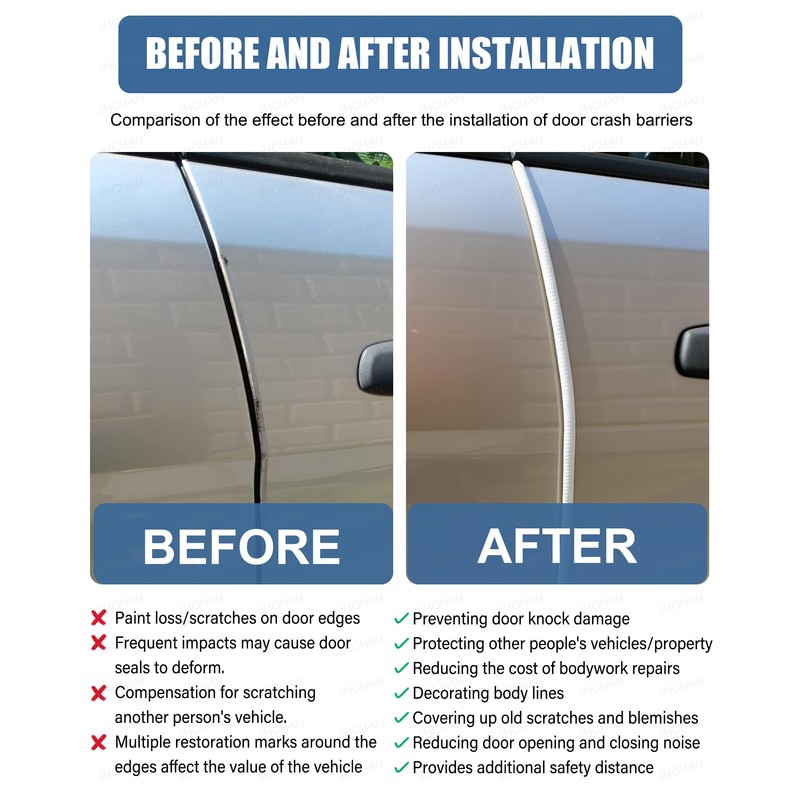 Universal Car Door Edge Protector w Hammer | Auto Anti-Scratch