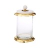 Classic Touch Decorium Glass Canister with Marble Lid and Gold