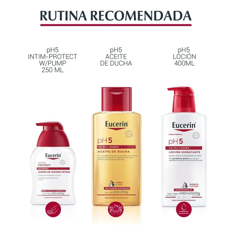Aceite De Ducha Eucerin Ph5 Piel Seca Y Sensible 200ml