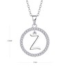 Starnny Initial Necklace 925 Sterling Silver Z Initial Letter Alphabet