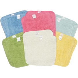 Kawaii Baby 12-Pack Organic Cotton Washcloth Wipes, Super Soft & Absorbent Towels for Babies Boys Girls Face & Body