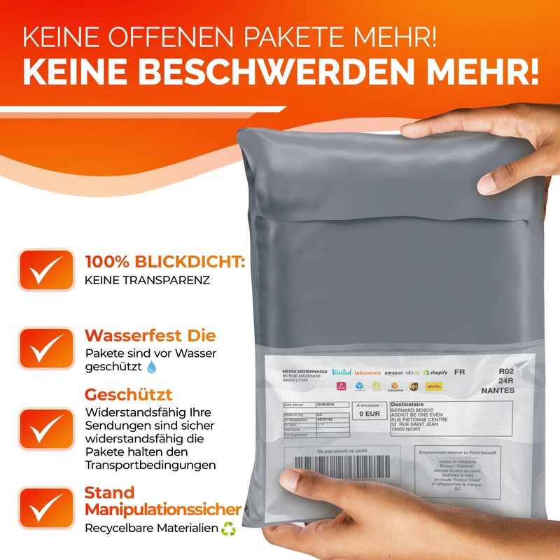SMARTYnas Hochwertige Versandtaschen Packung mit 30 Versandtüten für Vinted und