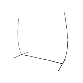 PowerNet Metal Frame and Fiberglass Poles for Baseball Softball Net 7x7 (Frame ONLY) Replacement | Bow Style Frame | Heavy Duty Steel | Fiberglass Poles | Fits 7'x7' Training Nets