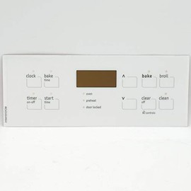Choice Manufactured Parts Oven Control Overlay for Frigidaire, White, AP4527334, PS2581767, 316419137