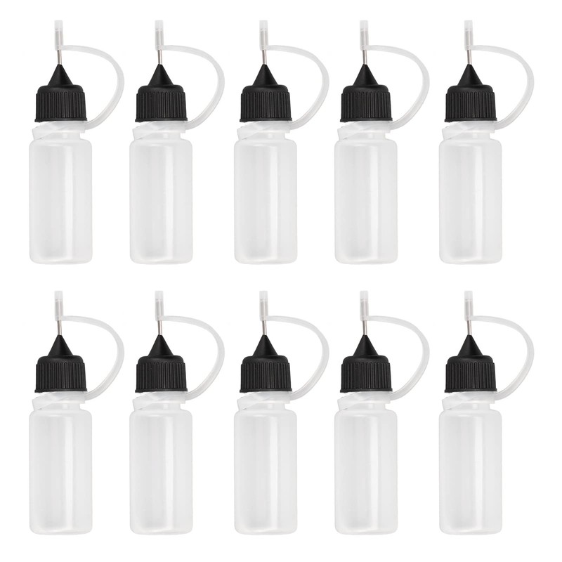 10 pcs punta de aguja aplicador de pegamento Botella Bricolaje,