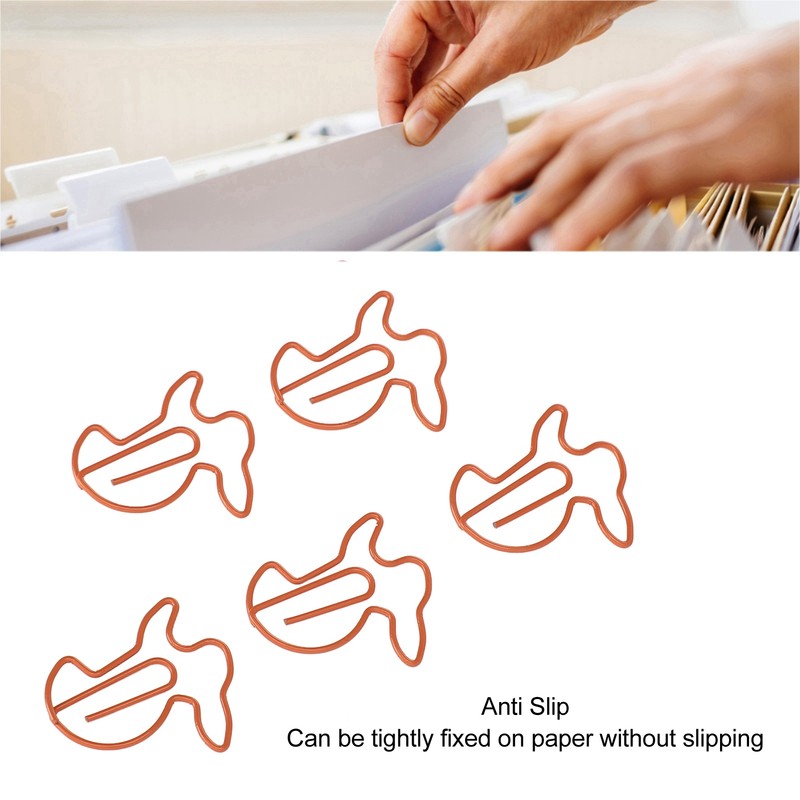 100pcs Paper Clips Prevent Slip Cute Rabbit Shaped Decorative Bookmark