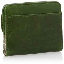 Nadaya Nomura Shuhei Yayoi Bifold Wallet Half Wallet No Zipper Men's Women's Compact Small Cowhide Genuine Leather Lightweight Feng Shui Gold Achievement No.80260 Leather Bifold Wallet, green