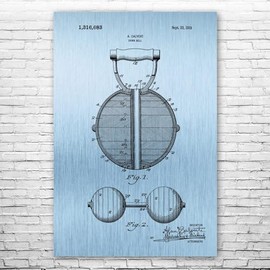 Kettle Bell Patent Print Poster (20x30) Gift For Coach, Weight Lifting Gifts, Workout Room Decor, Athlete Gifts, Man Cave Decor, Gym Art