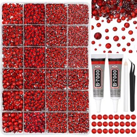 Red Resin Rhinestones Flatback Gems Bedazzler Kit for DIY