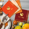 Whaline Fall Gold Paper Napkin Autumn Give Thanks Turkey Disposable