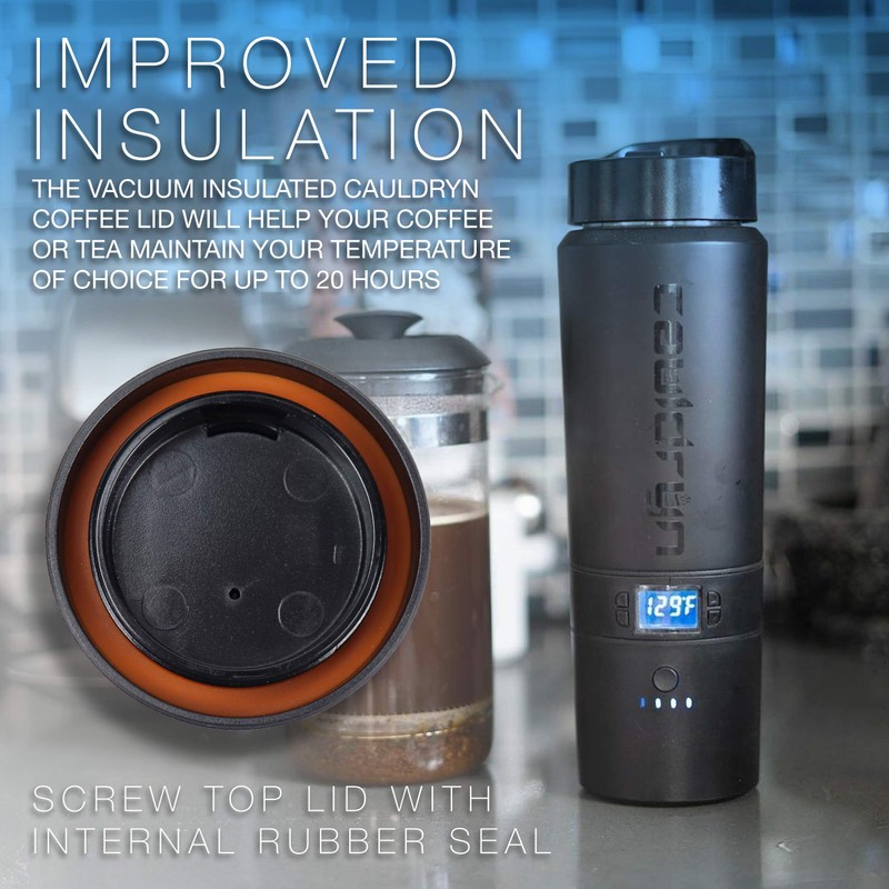 Cauldryn Smart Mug Replacement Lid, Spill Proof & Insulated, Compatible