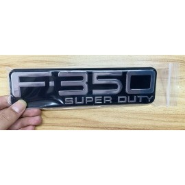Unbranded 1x 1999-2004 F-350 Super Duty Emblem 3D Badge For F350 XLT Lariat Chrome Black