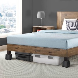 lyrlody Bed Riser, 4Pcs 7.4 x 3.5inch Furniture Risers Stable Riser Large Adjustable Bed Chair Table Sofa Riser Feet Lift Set Under Bed Storage Heavy Duty Wide Feet Lift Stands