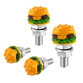 OFF WE GO Car Number Plate Screws and Nuts Kit, Stainless Steel License Plate Screws Car License Plate Fixing Devices Hardware for Most Vehicle Cars Trucks Motorcycle 4 PCS