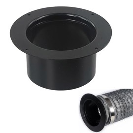 Coehaopike Straight Pipe Flange Duct Connector Duct Connector Straight Pipe Flange for Ventilation System Pipe Fitting for Ventilation Pipes Joint Vents Duct Hose Plumbing Parts Black (100mm)