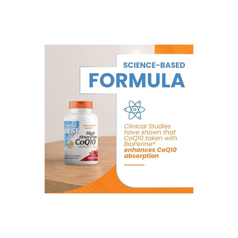 Doctor Best Coq10 100mg Antioxidante Alta Absorción Cápsulas Blandas Fórmula